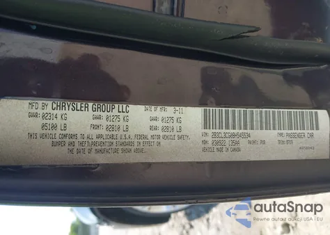 2011 Dodge Charger from USA, damaged, VIN 2B3CL3CG0BH545534